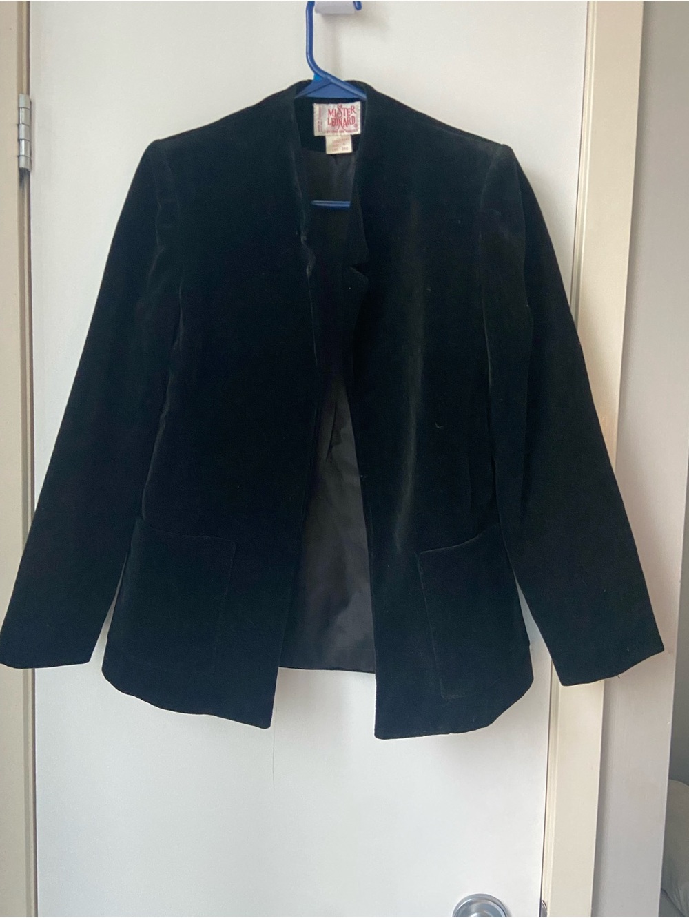 Vintage Black Velvet Blazer Size 6
